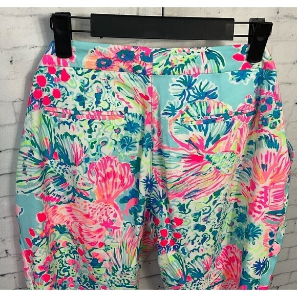 Lilly Pulitzer Womens Pants Size 4 Serene Blue Gypsea Floral Alina Slim N - Picture 7 of 12